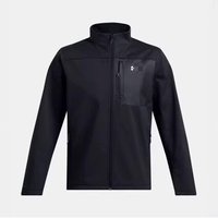 Veste coupe-vent ample brodée pour l'automne, col montant, chaude, pour sports de plein air, noire, décontractée