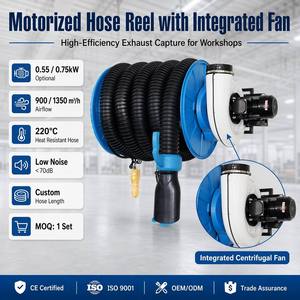 CE ISO Dérouleur de Tuyau d'Extraction Motorisé Mural, Ventilateur d'Aspiration Puissant pour Nettoyage d'Air en Atelier, Gain de Place, Garantie Personnalisée - Product Image 3