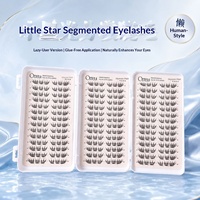 Nouvelles extensions de cils auto-adhésives 3 plis haute capacité, sans colle, imperméables, cruelty-free, aspect naturel, en grappes individuelles