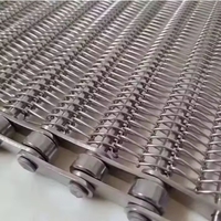 Chaîne métallique en spirale, maille de fil de fer, acier inoxydable 304 316, bande transporteuse de qualité alimentaire pour four, moulin à céréales, récolteuse de pommes de terre