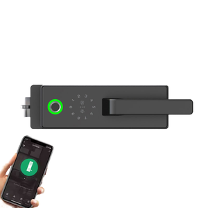 Serrure intelligente de poignée d'empreinte digitale pour la porte en verre ouverte simple pour remplacer la vieille serrure en verre - Product Image 1