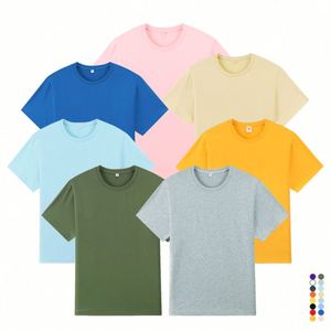 T-shirt graphique 100 % coton uni, logo personnalisé, coupe oversize unisexe, impression piqué, été, anime, logo en relief, personnalisable - Product Image 4