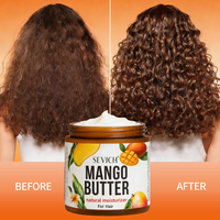 Mentega Mangga Alami Murni untuk Perawatan Rambut dan Kulit Kepala, Krim Perawatan Rambut Anti Kusut, Krim Penumbuh Rambut, Mentega Organik