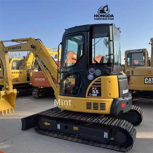 Mini pelle Komatsu PC55 d'occasion de haute qualité modèle japonais sur chenilles de 5,5 tonnes au meilleur prix avec moteur comme composant principal - Product Image 1