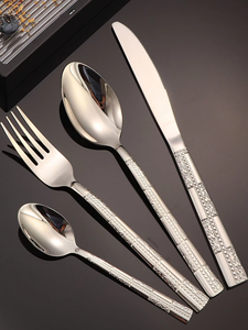 High-end Stainless Steel Western Tableware Knife Fork Spoon Set <b>Mirror</b> Polished Luxury Hotel Cross-border Steak Knife - Product Image 3