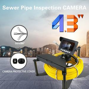 4.3 moniteur caméra d'inspection des égouts 20m vidange 17MM pipeline d'égout endoscope industriel avec batterie 4500mA 16G carte DVR - Product Image 2