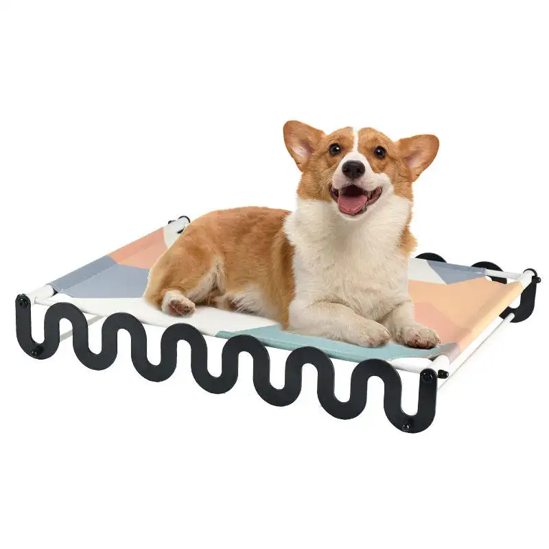 New Pet Supplies Portable Outdoor Travel Camping Bed Oxford Fabric Pet Cooling Elevated Dog Beds