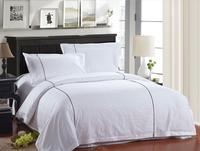 Ensemble de literie de chambre à coucher 100% coton, drap de lit de couleur blanche, taille unique en percale