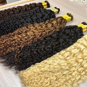 Vendita Calda Prezzo di Fabbrica <span class=keywords><strong>Capelli</strong></span> Grezzi Ricci Ondulati Estensioni di <span class=keywords><strong>Capelli</strong></span> in Bulk <span class=keywords><strong>Biondi</strong></span> Umani Remy per Salone - Product Image 5