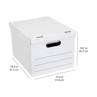 Emballage personnalisé Boîte de rangement ondulé pour archives de logo Boîtes d'emballage en carton A4 pour documents en papier avec couvercle