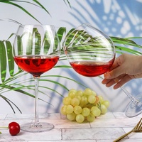 Verre à gin flottant géant, best-seller, de haute qualité, en forme de ballon, 840 ml, 28 oz, verre à vin jumbo, sans plomb, en cristal, fait main