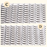 Faux cils faits à la main de haute qualité, épaisseur 0,07, longueur mixte 8-15 mm, courbure C/D, 5D/7D/9D, effet naturel, longs, super mats, noirs