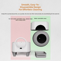 Bac à litière intelligent à induction radar ABS, grande capacité 80l, toilette automatique autonettoyante pour animaux de compagnie