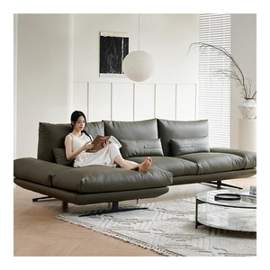 <span class=keywords><strong>Canapé</strong></span> italien à disque volant en <span class=keywords><strong>cuir</strong></span> de vachette de haute qualité pour le salon Villa <span class=keywords><strong>Canapé</strong></span> en <span class=keywords><strong>cuir</strong></span> en forme de bloc de tofu Canapés de salon nordiques - Product Image 2