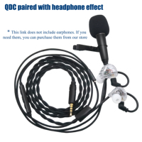 MMCX/QDC interface en option noir double microphone prise fil haute définition microphone multifonctionnel karaoké casque câble