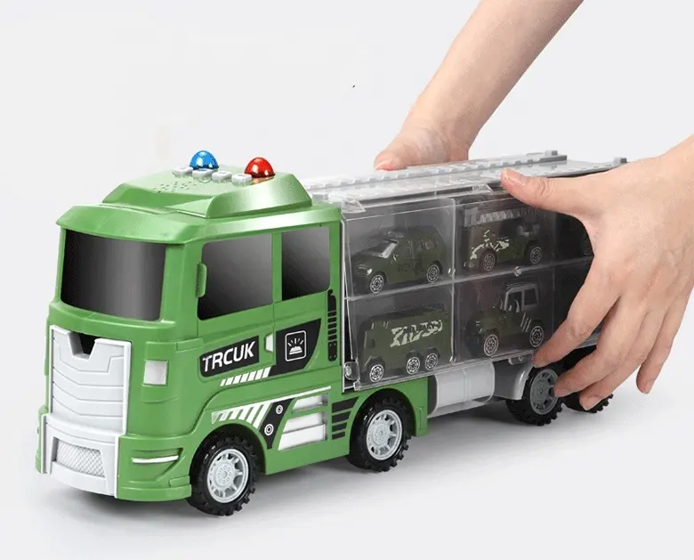Diecast askeri araçlar oyuncak seti ordu savaş araba taşıyıcı kamyon taşıma arabası Mini alaşım Metal erkek çocuk çocuk 6 1