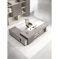 Ensemble de bureau et chaise de direction haut de gamme, mobilier en bois moderne et simple pour bureau de directeur ou de PDG féminine