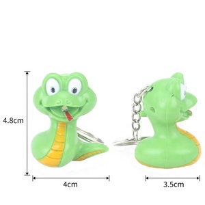 Porte-clés en plastique avec lumière LED en forme de serpent créatif cadeau promotionnel pour les enfants avec effet sonore sifflant - Product Image 5