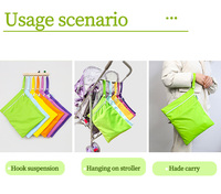 Ananbaby Sacs pour couches humides à deux poches zippées Sac étanche et réutilisable pour couches-culottes de taille normale Sac sec pour momie