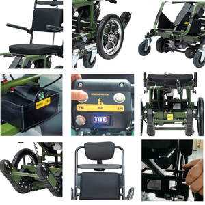 CE Certified Electric <strong>Stair</strong> <strong>Climber</strong> Wheelchair Heavy Duty Powered Wheelchair For <strong>Stairs</strong> With Battery Operated System - Product Image 3