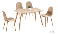 Échantillon gratuit de 4 chaises meubles de salle à manger malaisie ensemble de table à manger formelle Foshan