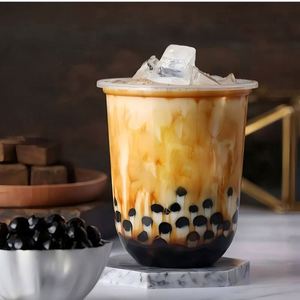แก้วนมชาและกาแฟแบบใช้แล้วทิ้งทรงตัวยู ขนาด 90 มม. 12 ออนซ์ ผลิตตามสั่ง พร้อมฝาปิดเสริมสำหรับใช้ในเชิงพาณิชย์ - Product Image 4