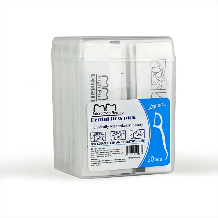 Прямая поставка с завода, цветные абразивные зубные нитки, индивидуальная упаковка, 50 медиаторов в коробке