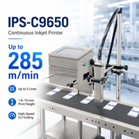 Imprimante à jet d'encre continu IPS-9650, machine de codage haute définition avec écran tactile de 10,1 pouces pour l'impression de la date et du code de lot
