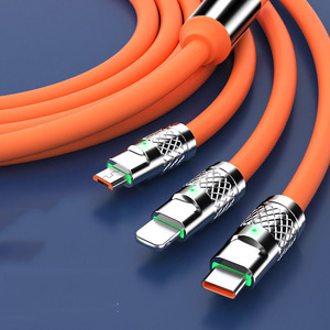 Gran oferta 3 en 1 retráctil de carga rápida de 1,2 m y 2m tipo C Cable de cobre puro para ordenador iOS Compatible con iPhone para Samsung Andr - Product Image 1