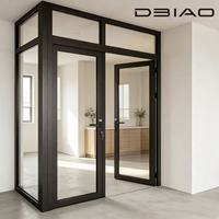 Puerta Batiente de Aluminio con Rotura de Puente Térmico, Diseño Moderno Premium, Manija Ergonómica, Aislamiento Térmico, Funcionamiento Suave, Duradera, para Dormitorio o Sótano