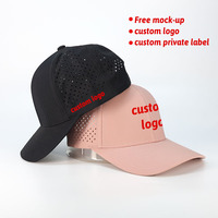 Aangepaste Hoge Kwaliteit Waterdichte Sneldrogende Baseballpet Outdoor Golfhoed Custom Logo Borduurwerk 6 Panel Mesh Honkbalhoed