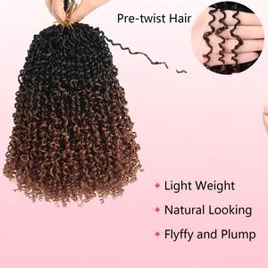 Perruque bouclée torsadée à double trame en fibre chimique résistante à la chaleur pour femmes, deux tresses, modèle JC, <span class=keywords><strong>cheveux</strong></span> de printemps - Product Image 4