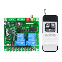 Télécommande RF sans fil à code roulant 433 MHz 1527 1/2/4 canaux longue portée en plastique pour lampes, éclairages, portails et portes