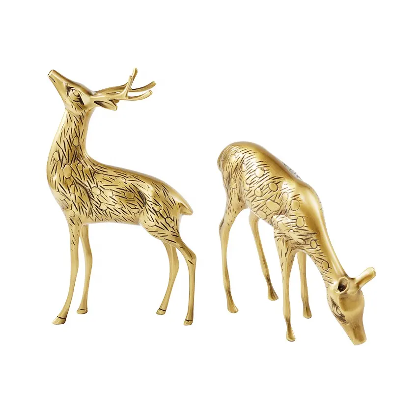 Sculpture de cerf debout en métal, nouveau design, sculpture créative de cerf, cadeau de bureau ou de maison, figurines artisanales