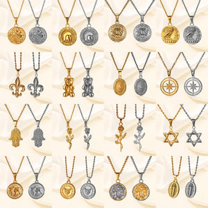 רטרו Spartan לוחם גברים שרשרת 18k זהב תכשיטי להכתים משלוח יווני ינשוף תליון נירוסטה מלאך כנף חרב שרשרת - Product Image 4