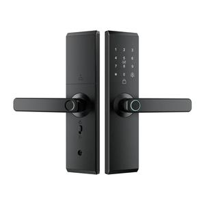 Serrure de poignée électrique à empreinte digitale BT06, cylindre de porte biométrique intelligent Tuya avec code et empreinte digitale pour portes en bois - Product Image 1