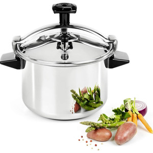 Casserole à pression en acier inoxydable, capacité 3-11L, compatible gaz, <span class=keywords><strong>poignées</strong></span> en bakélite noires, finition polie miroir, vente en gros - Product Image 4