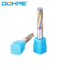 DOHRE Hot Selling Inch Size DLC Coated 4 Flute Indexable Thread Solid Carbide End Milling Cutter