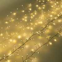 Guirlandes lumineuses à brancher, lumières scintillantes chaudes avec télécommande, guirlandes pour chambre à coucher, couronne, fête, mariage, Noël