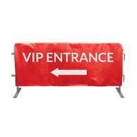 Bannière de chantier personnalisée pour événements extérieurs, barrière portable pour publicité routière, contrôle des foules lors d'événements, housse de barrière personnalisée