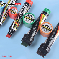 Marqueurs POP GENVANA en gros, pointe plate 6/12/20/30 mm, à base d'huile, imperméables, séchage rapide, rechargeables, pour la publicité et l'art