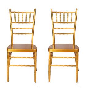 Silla para Fiestas de Boda en Dorado con Estilo Moderno, Muebles Metálicos con Cojín para Comedor en Hoteles - Product Image 3