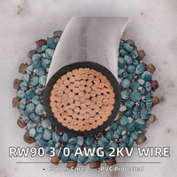 Fil d'éclairage modèle NMD90 3/0 AWG XLPE 2KV conducteur toronné isolé en PVC pour les applications de construction Taille de câble RW90