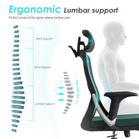 Milieu Du Dos Support Lombaire Fauteuil Visiteur Personnel De Travail Exécutif Ergonomique Chaise De Bureau