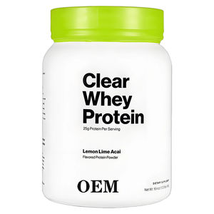 Proteína <span class=keywords><strong>de</strong></span> Soya Saborizada OEM, Proteína <span class=keywords><strong>de</strong></span> Suero Transparente, Limón, Lima, Acai, Crecimiento Muscular, 20-29 g <span class=keywords><strong>de</strong></span> Proteína por Porción - Product Image 1