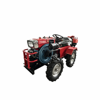 Rotocultivador diésel de 18 caballos de fuerza con tracción en las cuatro ruedas y transmisión por engranajes, de alta productividad, adecuado para granjas, huertos y jardines.
