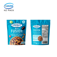 Sachets personnalisés imprimés de qualité alimentaire, métallisés, à fermeture éclair, avec fenêtre, pour fruits de mer, poisson, snacks, anchois séchés, crevettes, noix