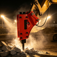 Casse-pierre hydraulique intelligent TUOSHI avec protection anti-démarrage sans signal pour excavatrices de 1 à 50 tonnes, pression de service de 160 à 180 bars, longue durée de vie