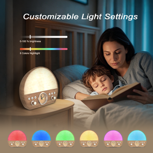 Altavoz HiFiD con Luz Despertador, Máquina de Sonido, Luz Nocturna, Máquina de Ruido Blanco <span class=keywords><strong>para</strong></span> <span class=keywords><strong>Dormir</strong></span> con Radio FM - Product Image 3