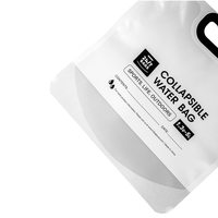 1L 5L 10L Sac à eau extérieur portable pliable avec poignée en plastique, pochette transparente personnalisée pour boissons avec bec verseur